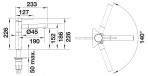 Blanco ALTA-S II virtuves maisītājs, izvelk. snīpis, 2jet, Melns 2