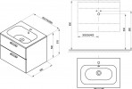 Izlietnes skapītis SD 800 Chrome II balts, rokturis 152 mm hroms 5