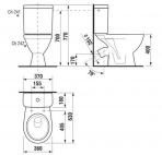 Lyra Plus pods 76 grādu izvads + poda vāks, Balts 2