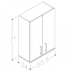 RB PRO Vannas istabas skapītis pie sienas 50 cm, Balts 2