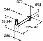 Ideal Standard sifons G 1¼, Melns matēts 2