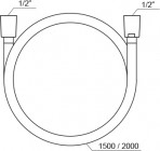 SILVERSHINE Dušas šļūtene 200 cm, Hroms 2