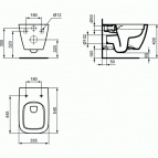 Ideal Standard  Kompleks WC I.life B pods Rimless + SC vāku + ramis 10