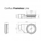 Dušas traps Confluo Frameless Line 950 mm, Black glass 6