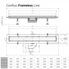 Dušas traps Confluo Frameless Line 950 mm, Black glass 7