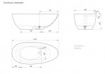 PAA Vanna BELLA OVO 1700 × 800 mm, akmens masas, Glossy Clay 6