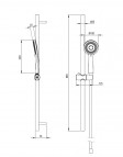 Arnika dušas garnitūras komplekts 800 mm, Titanium 3