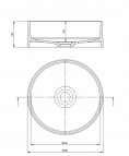 Deante izlietne Silia uz virsmas 360 x 360 mm, Nero 2