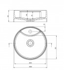 Deante izlietne Silia ar maisītāja caurumu  360 x 360 mm, Nero 2