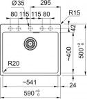 Maris MRG 610-54A virtuves izlietne , 590 x 500 mm, PushKnob vadība 8