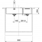 Box Centre BWX 220-54-27 A virtuves izlietne, 860 x 510 mm 5