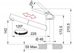 Orbit virtuves maisītājs ar izvelkamu uzgali, Hroms/Melns matēts 2