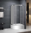 TALDIS pusapaļa dušas kabīne 900 x 900 mm, Brillant/Matt glass