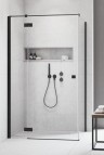 Dušas kabīne Essenza New Black KDJ 90x90 cm, kreisā matt black