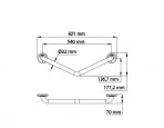  Mediclinics 130º atbalsta rokturis 621 mm, Balts 2