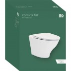 Ifö Vinta Art Rimfree pods 365 x 525 mm ar SC vāku, Balts/IföClean 2