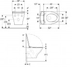 Ifö Vinta Art Rimfree pods 365 x 525 mm ar SC vāku, Balts/IföClean 3