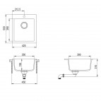 Akmens masas izlietne Simplex SQS100AW 3