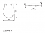 Laufen pisuārs Rimless ar pieslēgumu no aizmugures + SC vāks, Balts 3