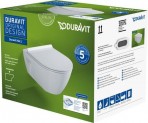 Duravit No.1 Rimless piekaramais pods ar SC vāku 401x430 mm, Balts 3