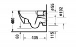 Duravit No.1 Rimless piekaramais pods ar SC vāku 401x430 mm, Balts 4