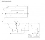 Subway 3.0  Quaryl® iebūvējamā vanna 1700 x 750 mm, Balta 5