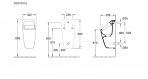 Architectura Siphonic pisuārs 325x355 mm, slēpts ūdens pievads, Balts 7