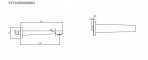 Architectura Square vannas snīpis no sienas 210 mm, Hroms 3