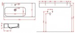 Artceram Block L6730 izlietne 90x41 cm 2