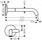 AXOR ONE Izlietnes maisītājs Select, no sienas, 220 mm, hroms 4