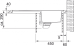 Basis BFG 651-86 virtuves izlietne abpusēja, 860x500 mm, PopUp vadība 4