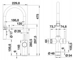 Blanco Catris-S Flexo maisītājs filtrētam ūdenim, 2 jet, Black Matt 8