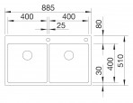 Blanco CLARON 400/400-IF/A virtuves izlietne,STAINLESS STEEL,ar pop-up 3