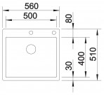 Blanco CLARON 500-IF/A virtuves izlietne, STAINLESS STEEL, ar pop-up 4