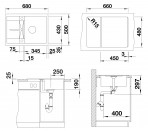 Blanco Metra 45 S Compact virtuves izlietne SILGRANIT 68x50cm, manual 15