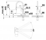 Blanco Solenta-S virtuves maisītājs, izvelkams snīpis, 2jet, PVD steel 10