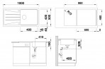 Кухонная мойка Blanco Sona XL 6 S SILGRANIT 100x50см, manual 16