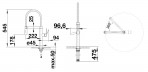 Blancoculina-S virtuves maisītājs, 2jet, izvelkams snīpis, ST. STEEL 3