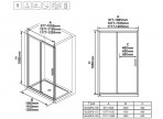 BLSDP2 100 dušas durvis , melns+Transparent 3