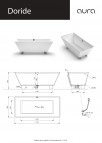 Brīvi stāvoša vanna Doride 175.2x80.5x64.5 cm  12