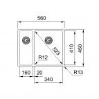 BXX 260 izlietne ar PopUp 3½” ventili 6