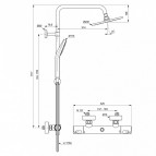 CERATHERM T50 dušas sistēma ar termostatu 2