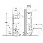 Komplekts Rāmis + pods Nordic3 Hygienic Flush + SC vāks + Taustiņš 2