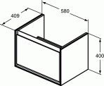 Connect Air Cube skapītis 58 cm 3