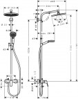 Crometta S240 1jet Showerpipe душевая система 2