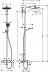 Crometta S240 1jet Showerpipe душевая система 3