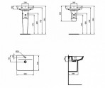 Connect Air CUBE izlietne 50 cm, Balta 5