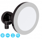 Dark Зеркало косметическое с LED освещением, черный
