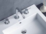 Duravit 3-daļīgs izlietnes maisītājs ar push-open 322 x 177 mm, Hroms 3