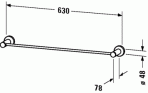 D-Code dvieļu turētājs 63 cm 2